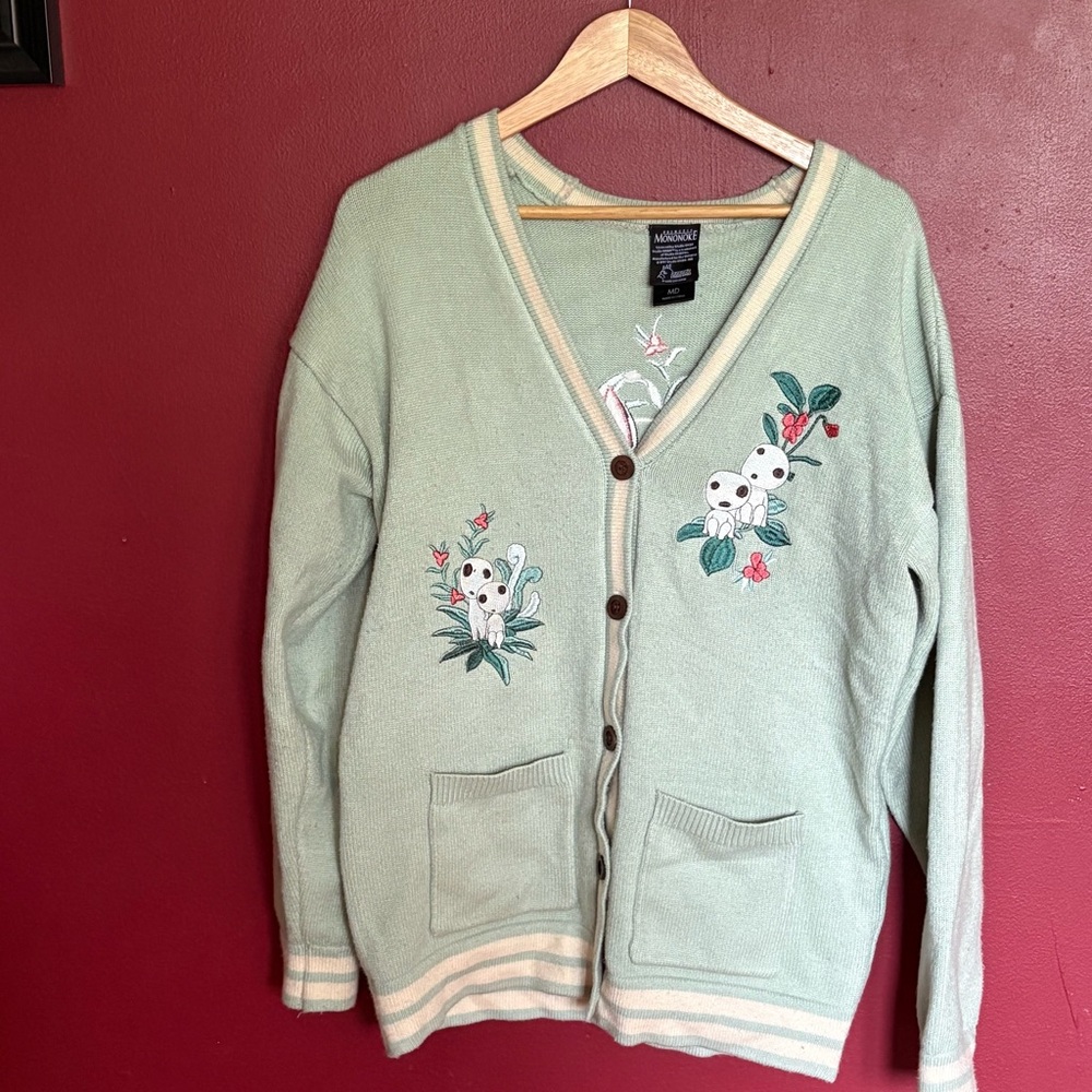 Her Universe Green Cardigan with Embroidered Details